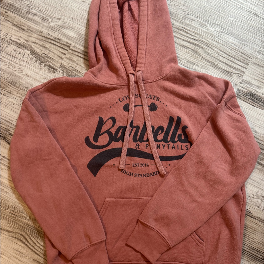 Barbells  Ponytails Pink Hoodie
